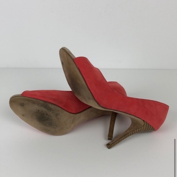 Charming Charlie salmon peep toe heels - Picture 6 of 8